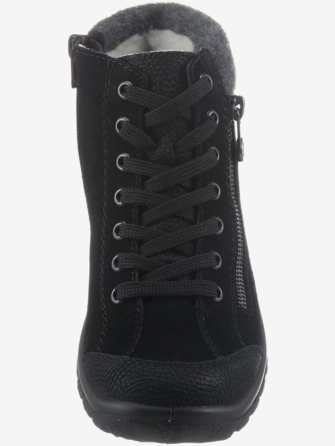 Bottines d'hiver bottines à lacets, fermeture à glissière décorative