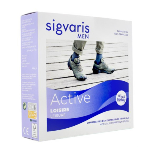 Sigvaris Active Loisirs Bambou chaussette de contention homme classe 2