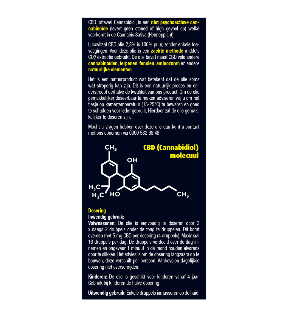 Lucovitaal CBD Hennepolie 2,8% (10 ml)