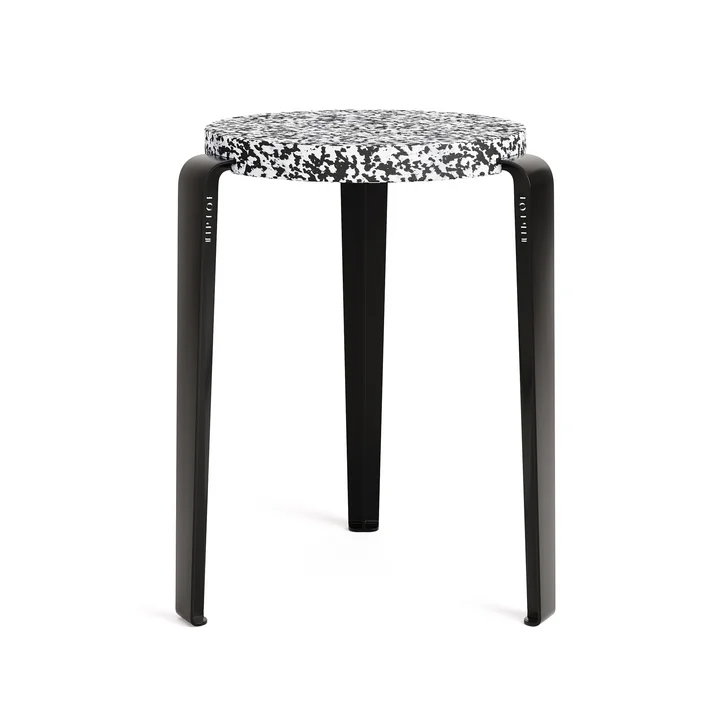 TipToe - LOU Hocker Macchiato, recycled plastic / graphitschwarz