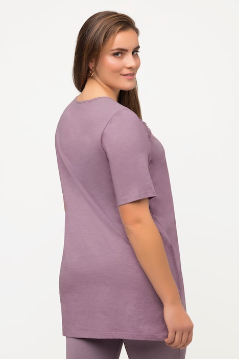 T-Shirt, A-Line, V-Ausschnitt,  Halbarm