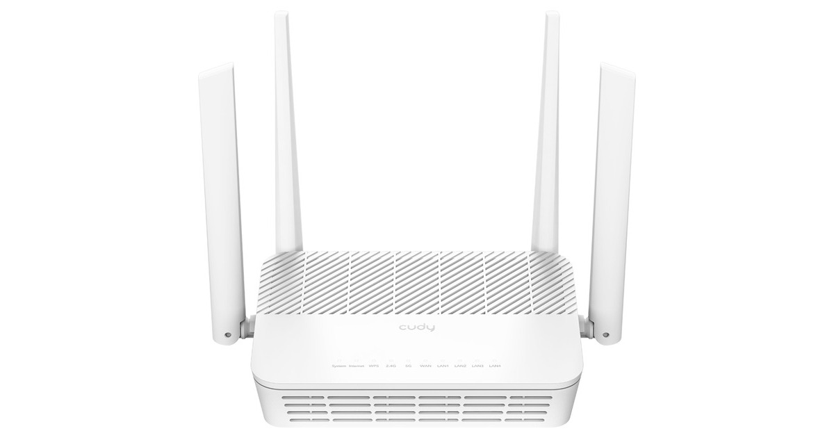 CudyAX3000 Gigabit Wi-Fi 6 Mesh Router  (Wit, Cudy Mesh)