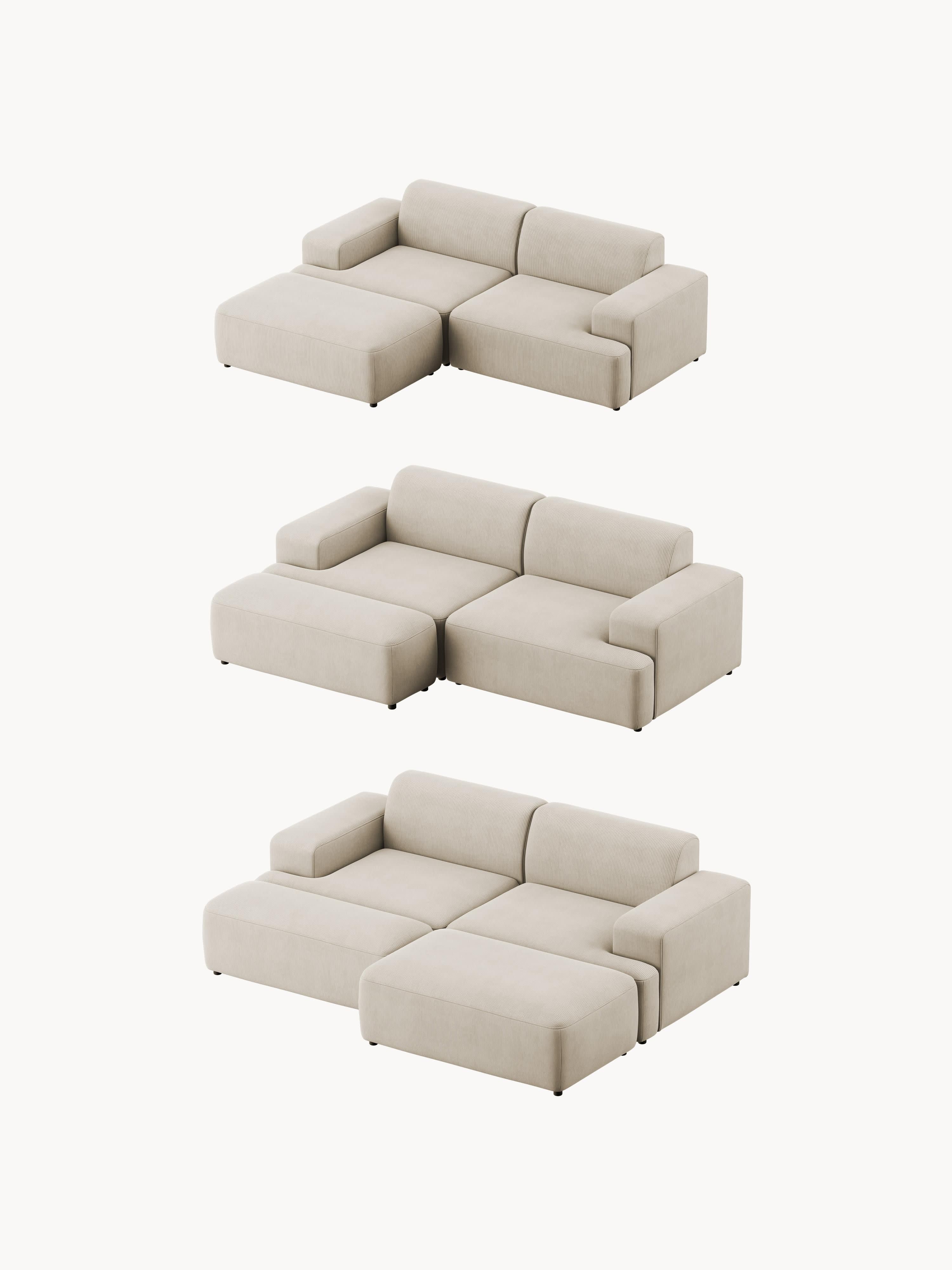 Corduroy bank Melva (3-zits)