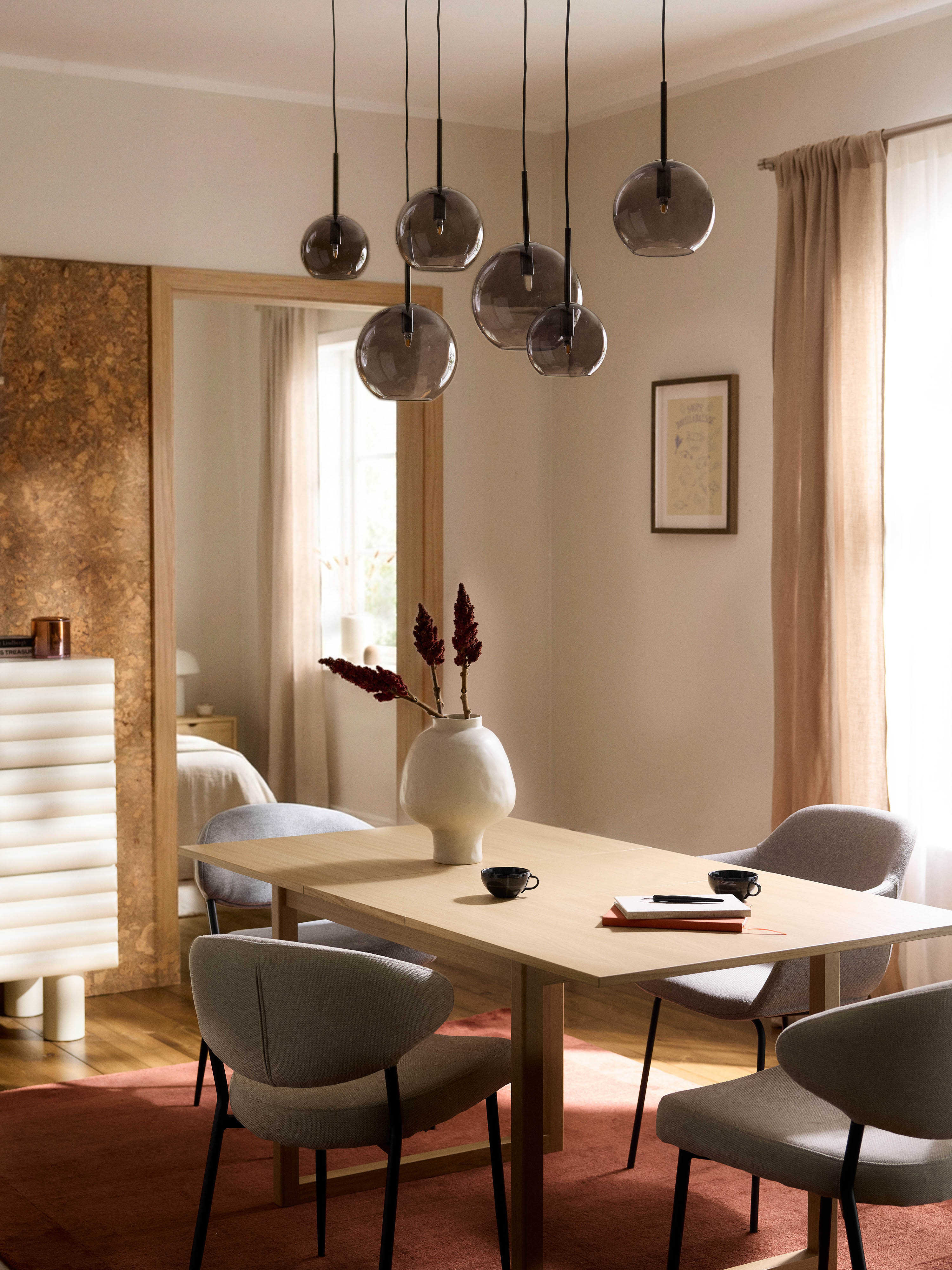 Grote glazen bol hanglamp Raquel