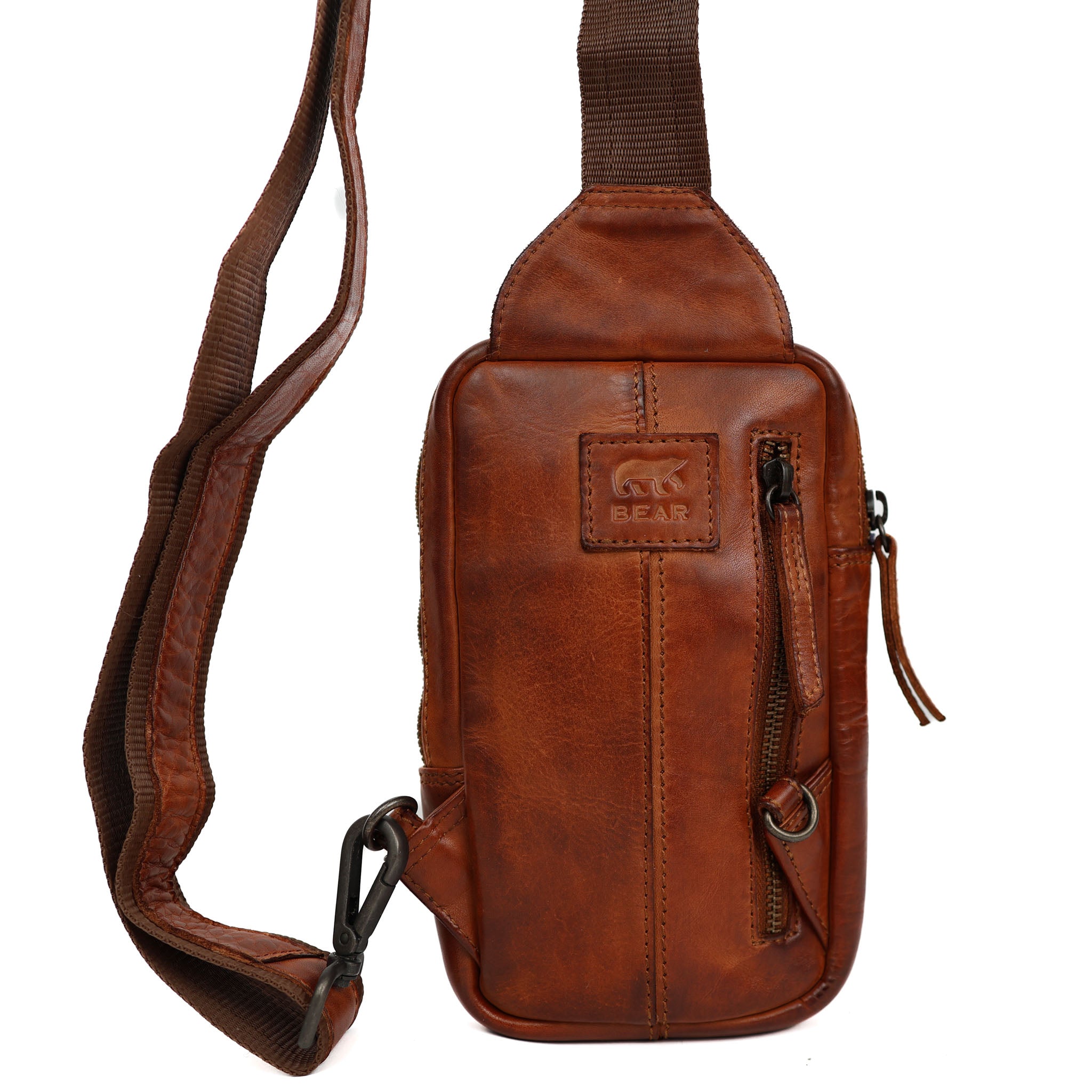 Klein crossbody tasje 'Nikki' cognac Cognac