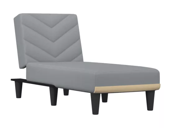 Chaise longue gris clair tissu