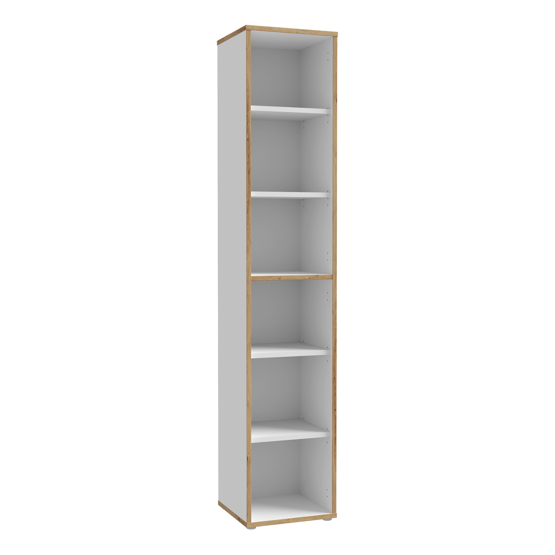 Regal - weiß-Artisan Eiche - 6 Fächer