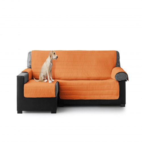 Capa acolchoada para cães no lado esquerdo da chaise longue