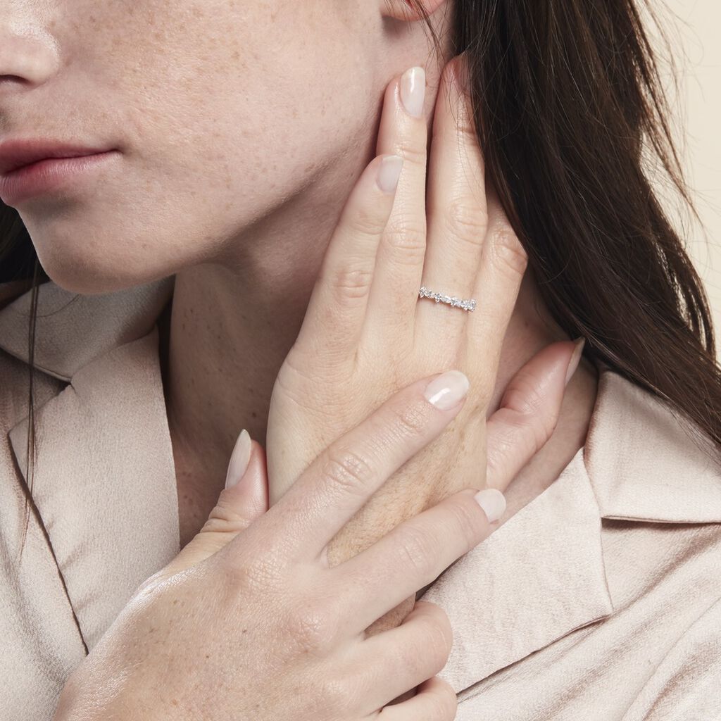 Bague Argent Blanc Coby Oxydes De Zirconium