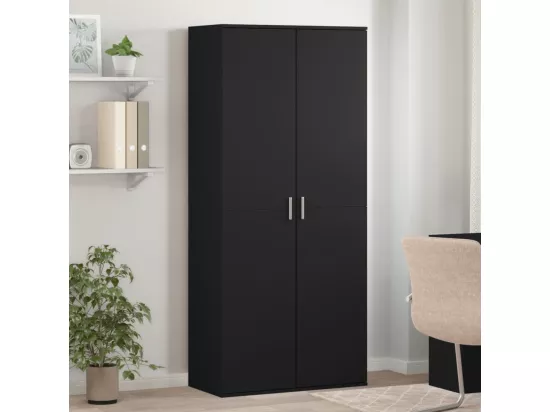 Armoire à chaussures Noir 80x39x178 cm Bois d'ingénierie