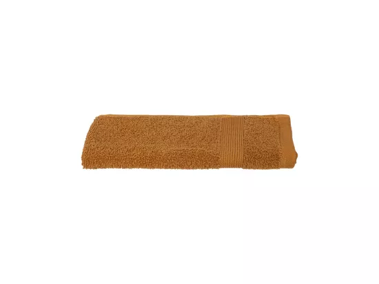 Serviette de toilette en Coton Marron cannelle tissu éponge 30 x 50 cm