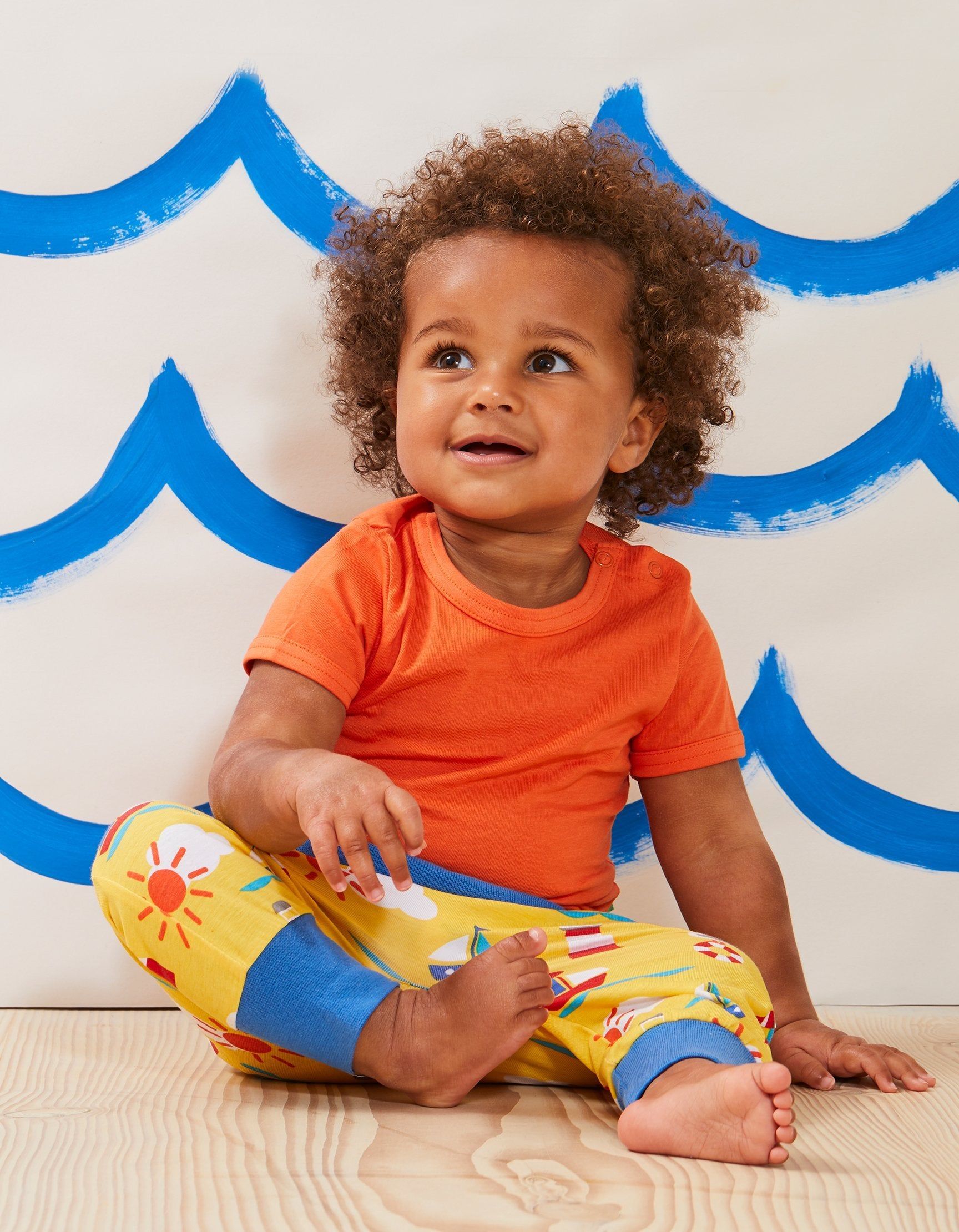 Toby Tiger Babyhose mit maritimem Print