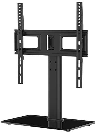 GRIFEMA GB1005 Universele Vloer TV Standaard, Geschikt voor de meeste tv's van 26 tot 55 inch,8 mm Voet Van Gehard Glas, Maximale Laadcapaciteit 45 kg, Maximale VESA 400x400 mm