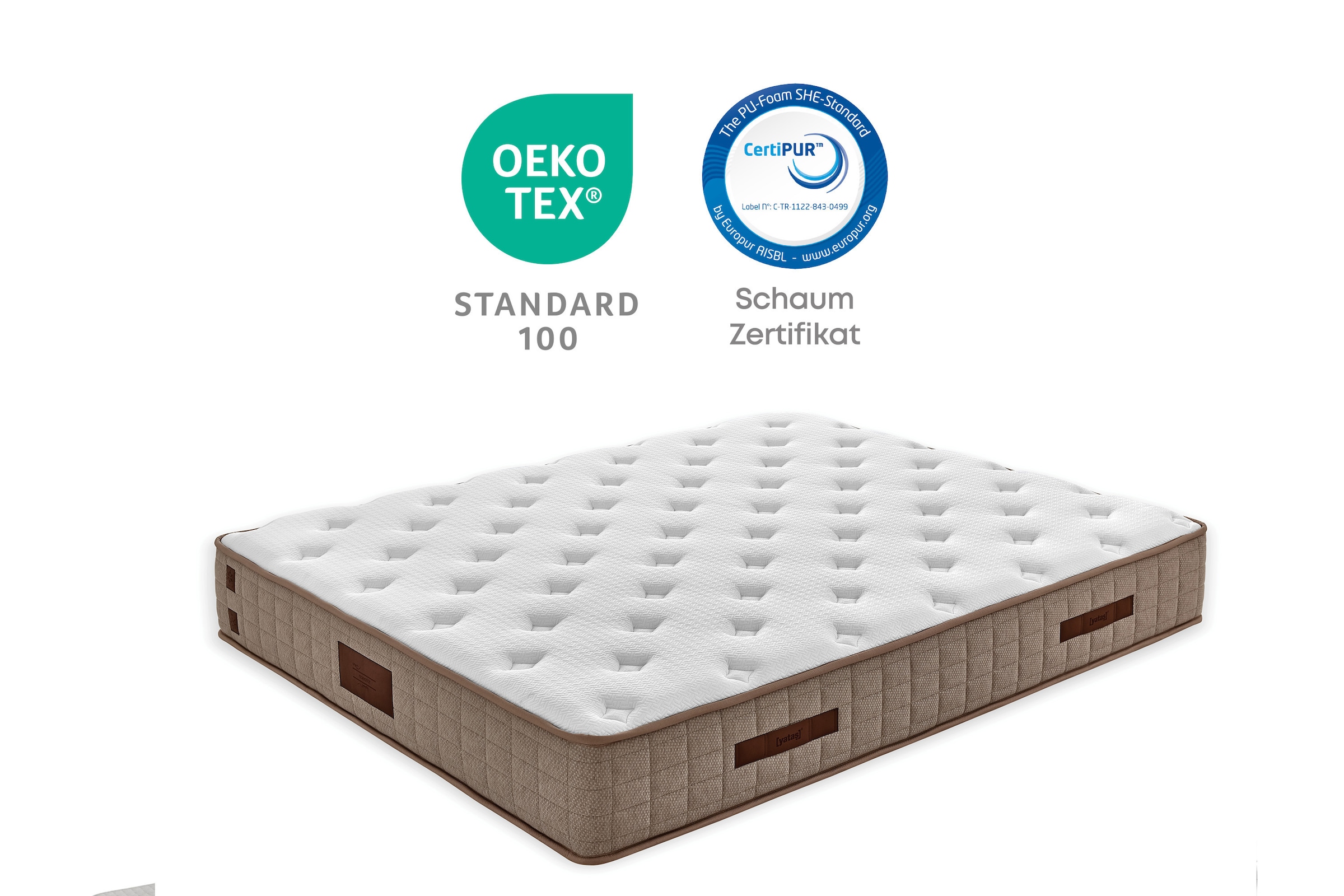 Yatas Bedding Taschenfederkernmatratze »Majestät First Class Cool&Wool, Matratze in 90x200 weitere Grössen« 30 cm hoch Raumgewicht: 28 kg/m³ 406 Federn 1-tlg., 1 Stk. tlg. H2, Wendematratze, ergonomisch, atmungsaktiv