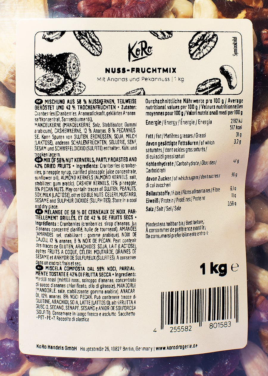 Süß-salziger Nuss-Fruchtmix 1 kg