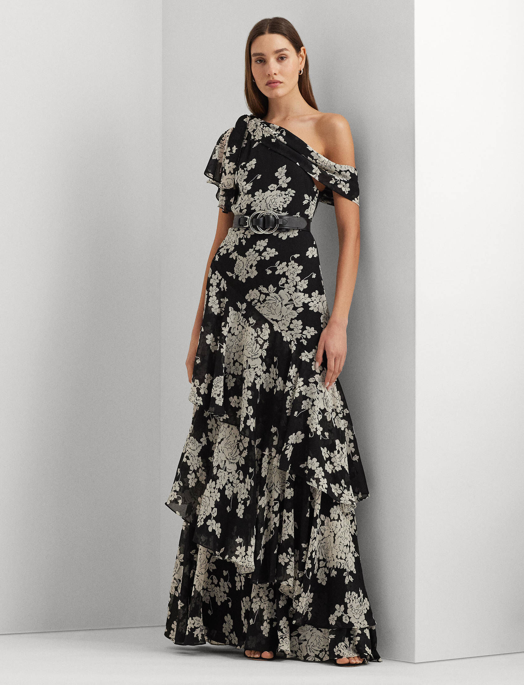Lauren Ralph Lauren| Damen Abendkleid aus Knittergeorgette
