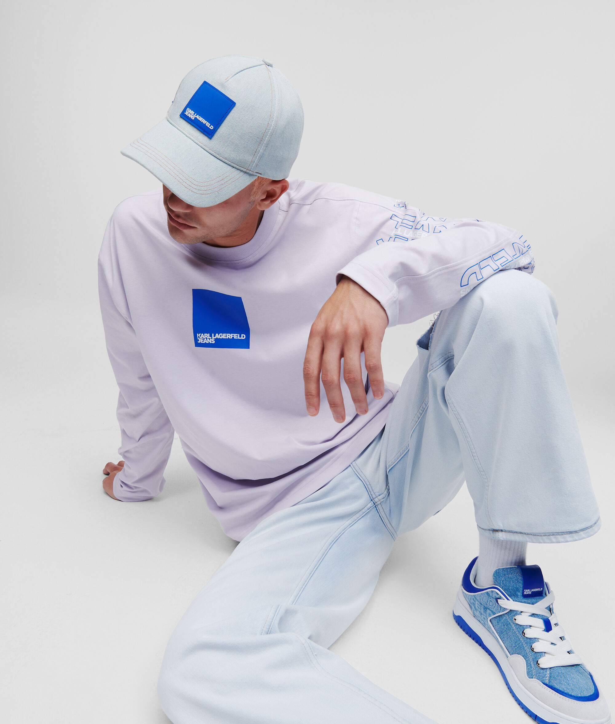 CASQUETTE EN DENIM AVEC LOGO KLJ