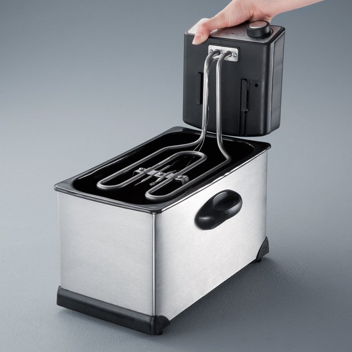 Friteuse électrique FR 3431, acier inoxydable/noir