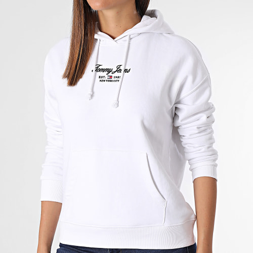 Sweat Capuche Femme Bxy Essential Logo 6406 Blanc