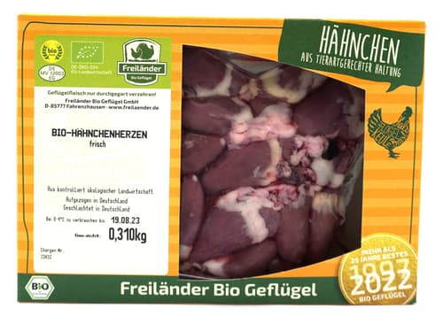 Freiländer BIO Hähnchenherzen