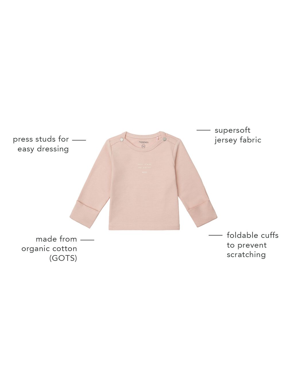 Noppies Newborn Longsleeve Neisse - Rose Smoke