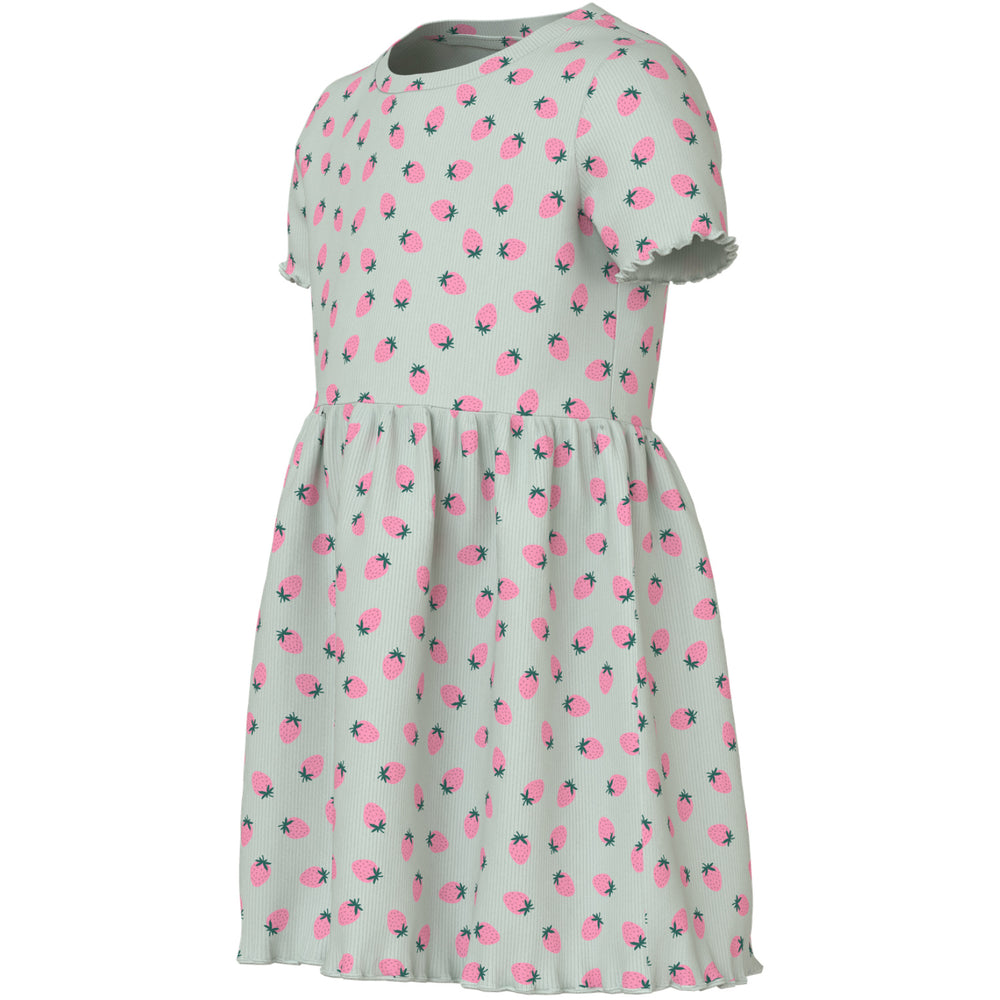 Køb Name It Pale Aqua Strawberries Nmfvemma Ss Aop Kjole