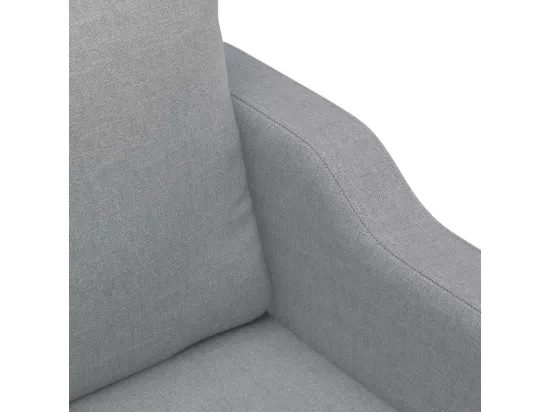 Ensemble de canapés 3 pcs coussins gris clair tissu