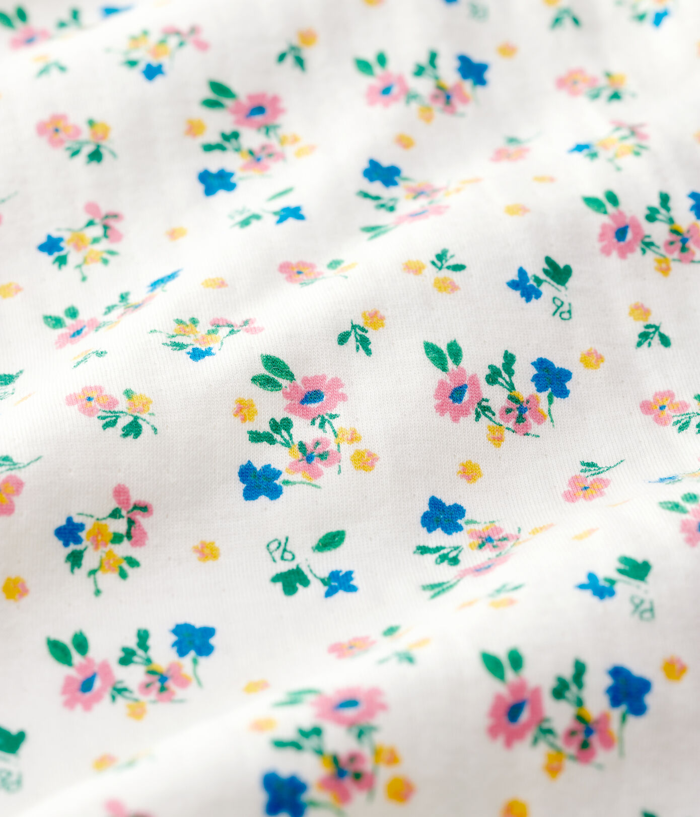 Dors-bien zippé à fleurs bébé fille en tubique
