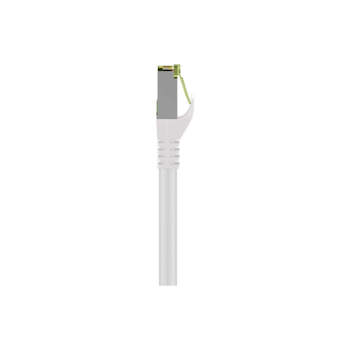 RJ45 patchkabel med CAT 8.1 S/FTP råkabel, AWG 26, hvit