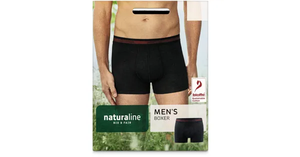 Naturaline Textil Herren Boxer schwarz L