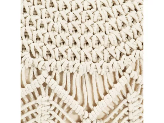 Pouf fait à la main en macramé 45 x 30 cm Coton