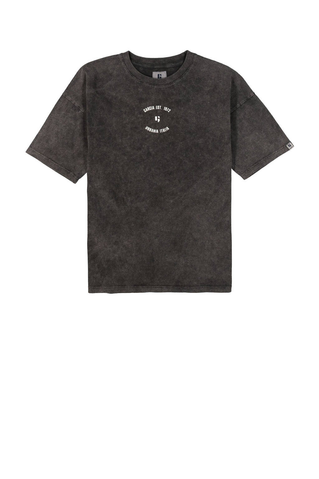 Garcia T-shirt met backprint donkergrijs