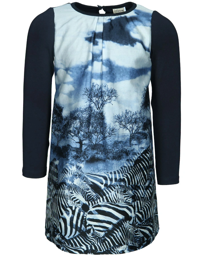 Kleid SABARA ZEBRA in nachtblau