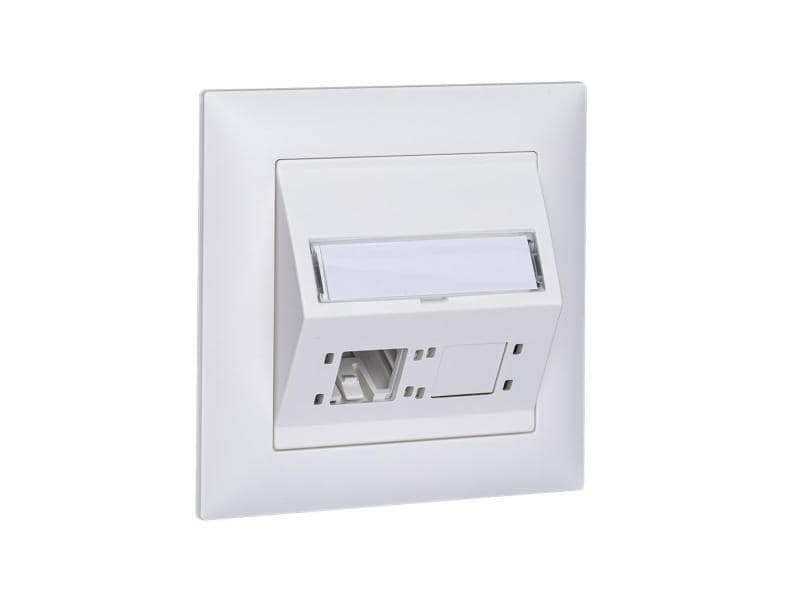 R&M Netzwerkdose EDIZIOdue 88 x 88, 2 Port leer weiss für K EDIZIOdue DA-Dose, Weiss