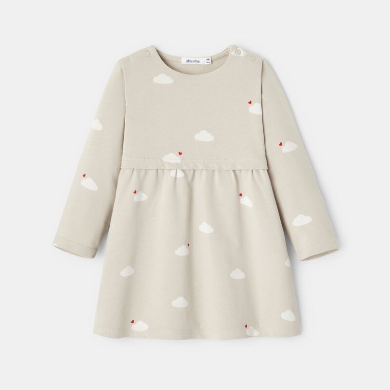 Robe en molleton beige bébé fille Beige