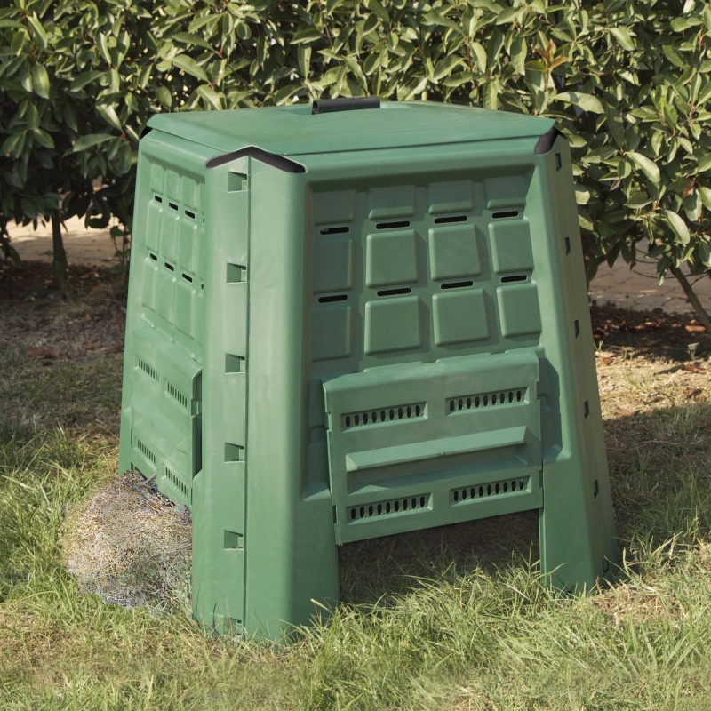 Composteur bio 380l - vert foncé