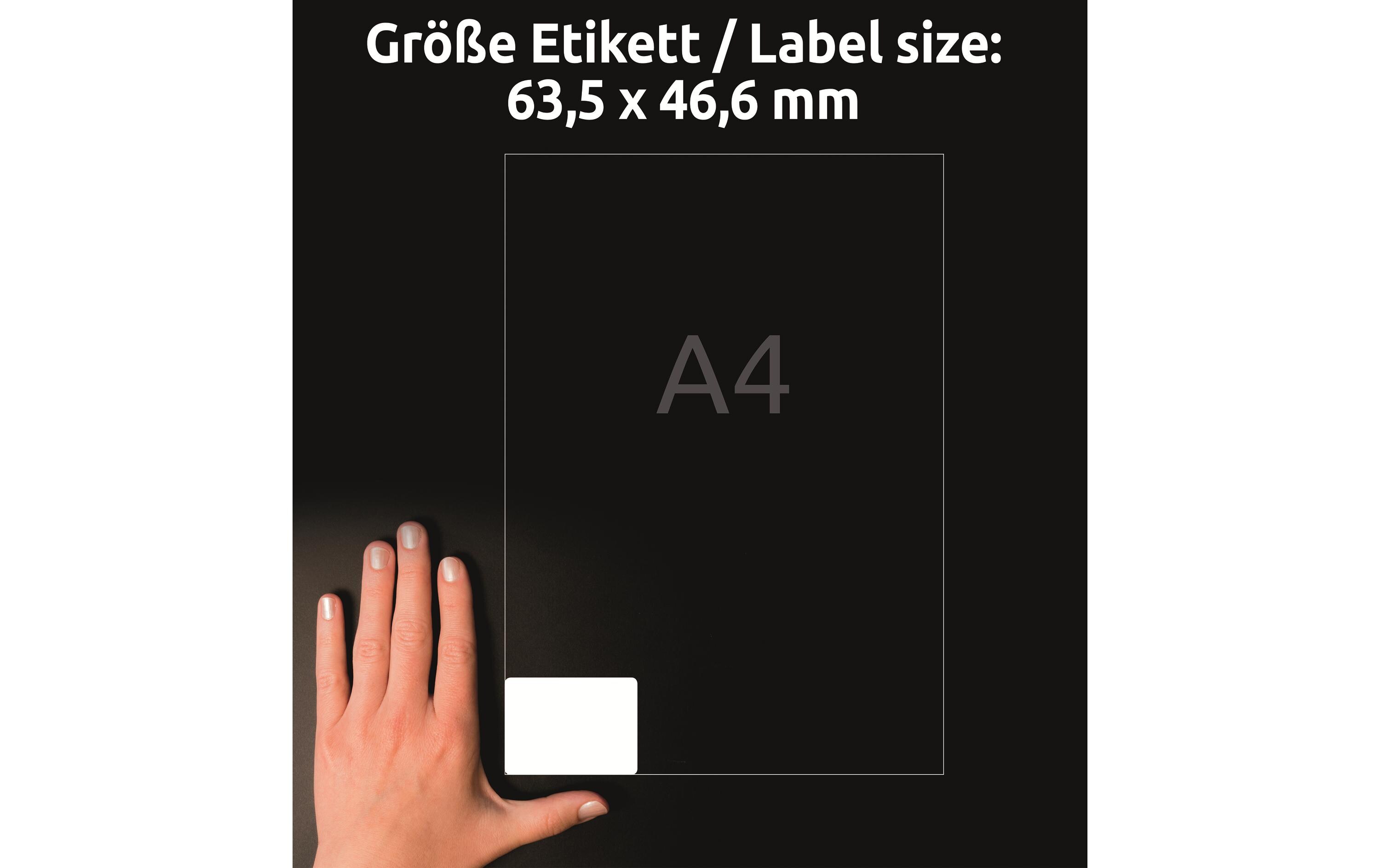 Universal-Etiketten Stick + Lift 63.5 x 46.6 mm, 30 BlattAblösbare Etiketten