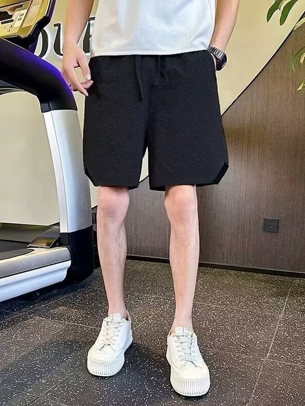 Capbrew - Effen shorts met trekkoordtaille