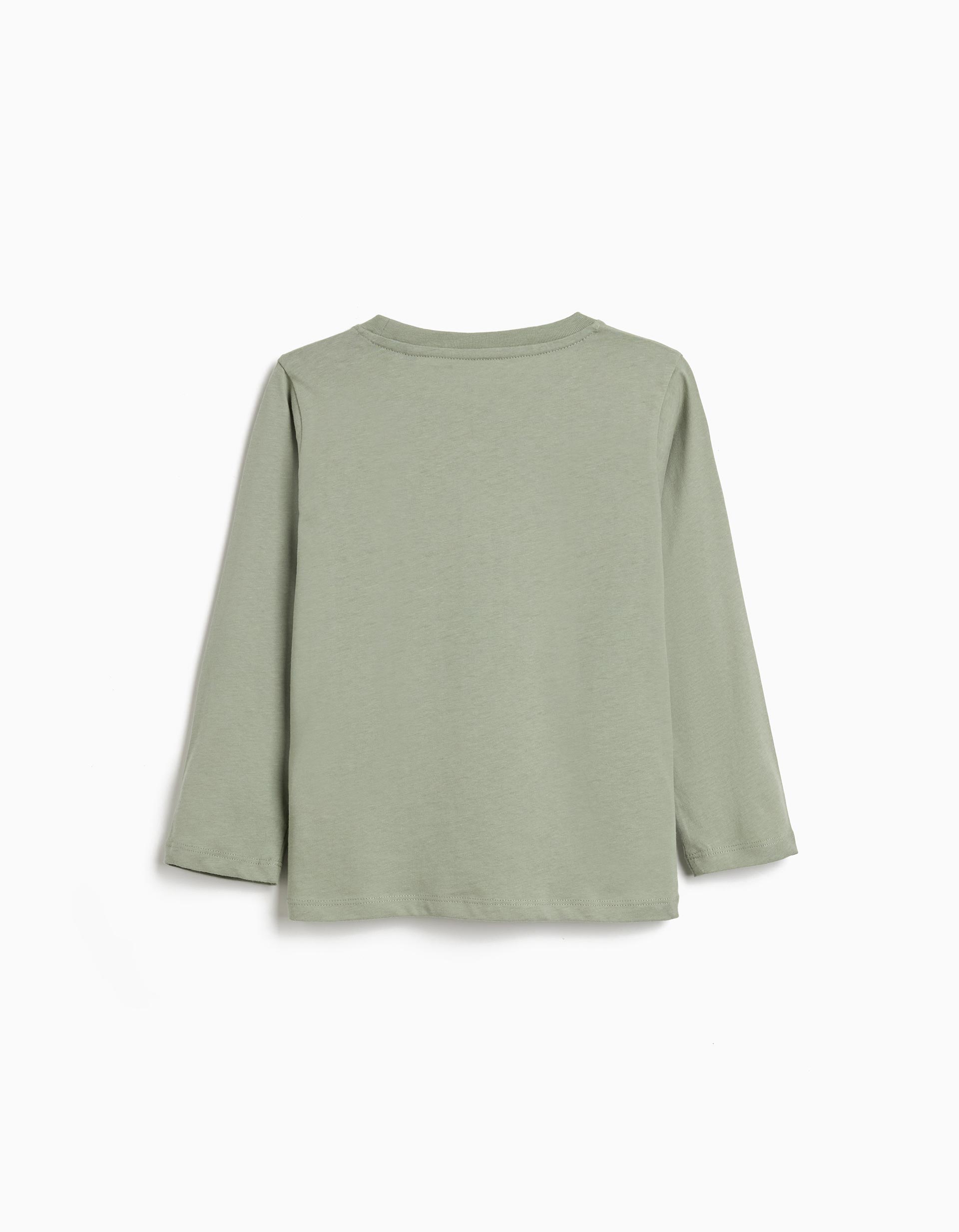 T-shirt de Manga Comprida Estampado, Menina, Verde