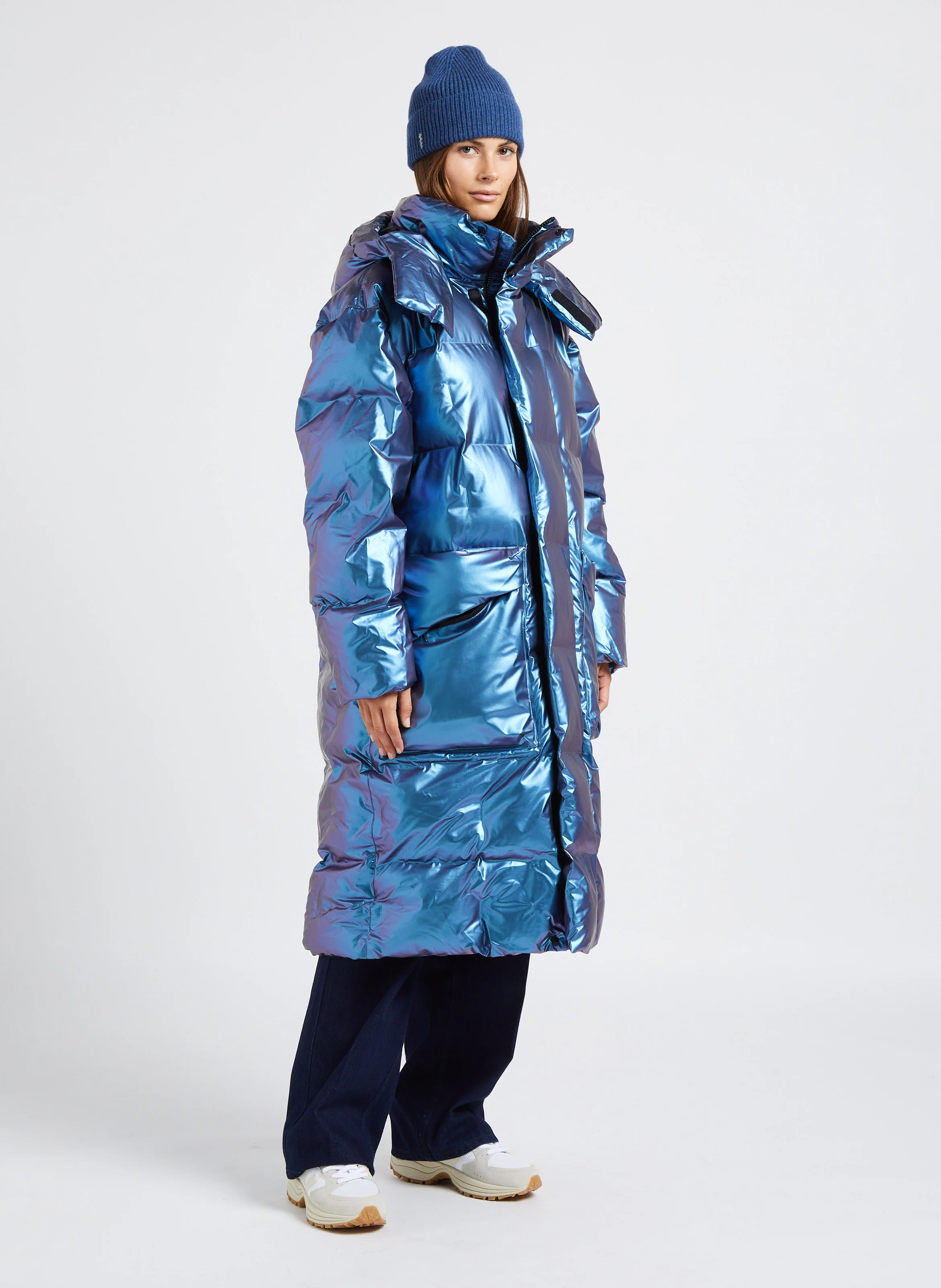 SWANN - Jean droit taille haute en coton | Bleu