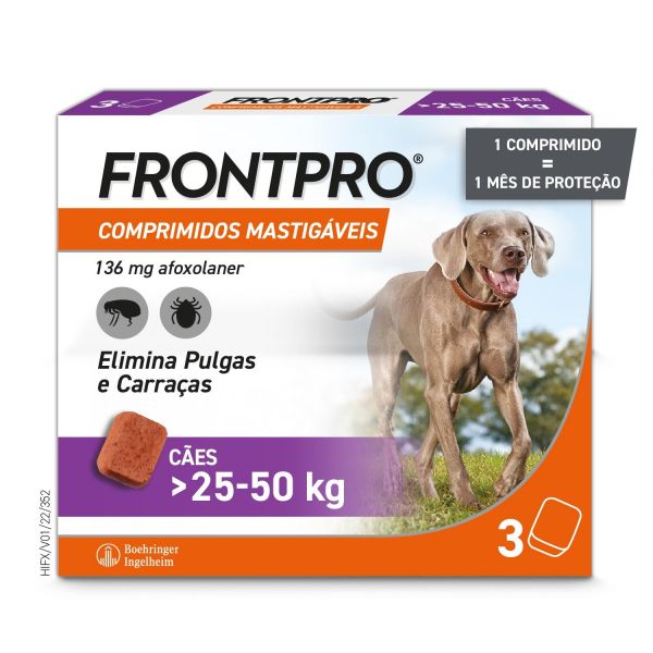 Boehringer Ingelheim Frontpro 136mg XL 25-50kg 3 Comprimidos Mastigáveis