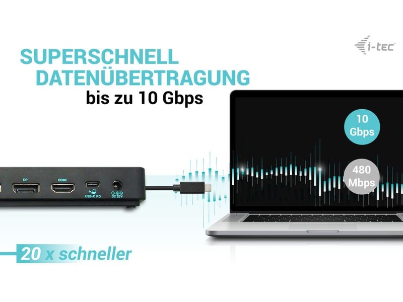 i-tec Dockingstation USB-C 3x 4K Gen 2 Pro   PD 100 W I-tec USB-C Triple Display Docking Station Gen 2 Pro   Power Delivery 100 W