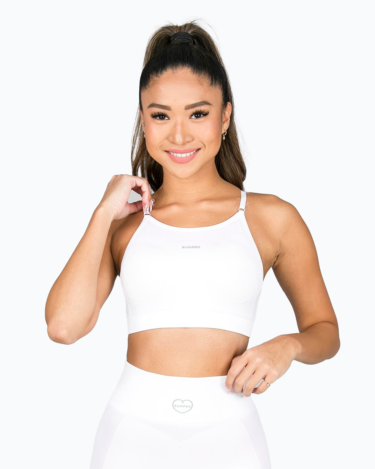 Bumpro SETT Bare Legging Red &amp; Power Up! Bra White