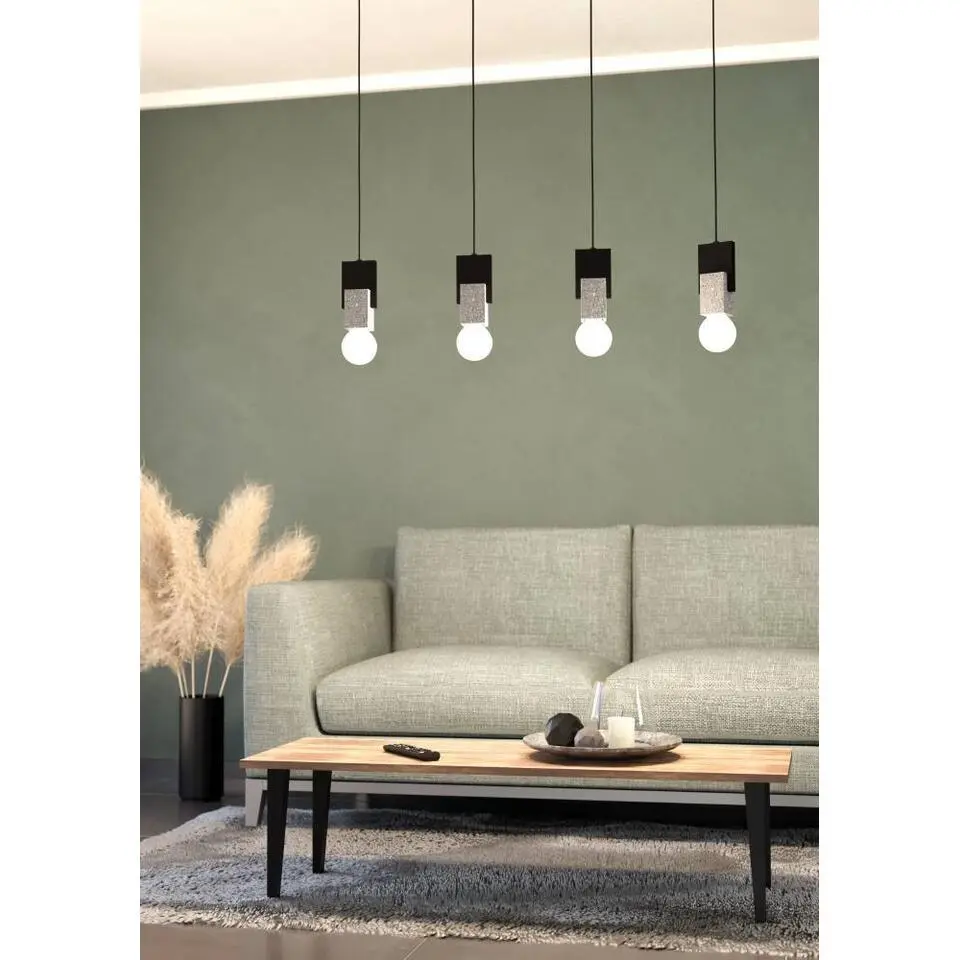 EGLO Lobatia Hanglamp - E27 - Ø 40 cm - Zwart