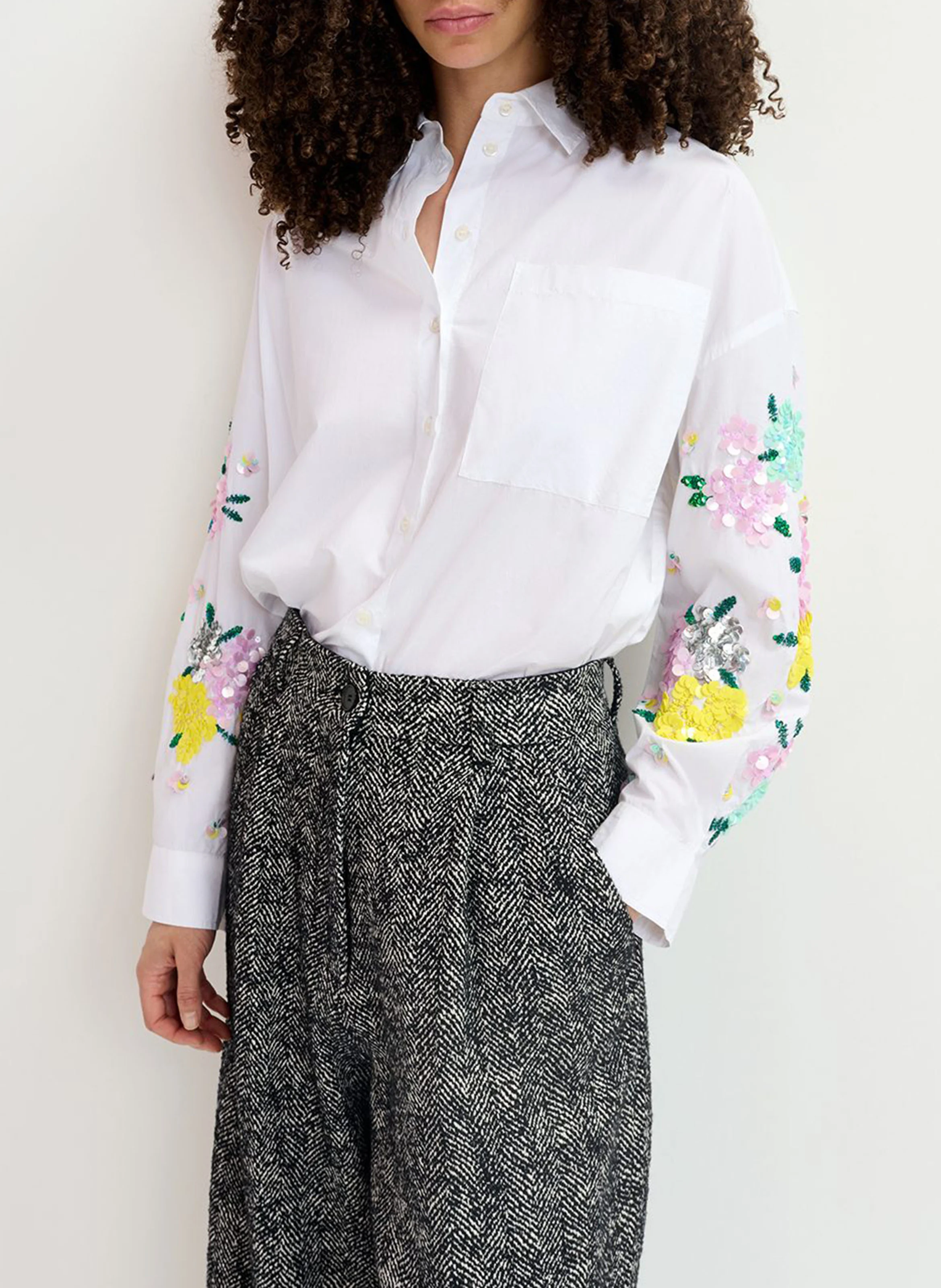 GRISTLE - Chemise col classique en coton | Blanc