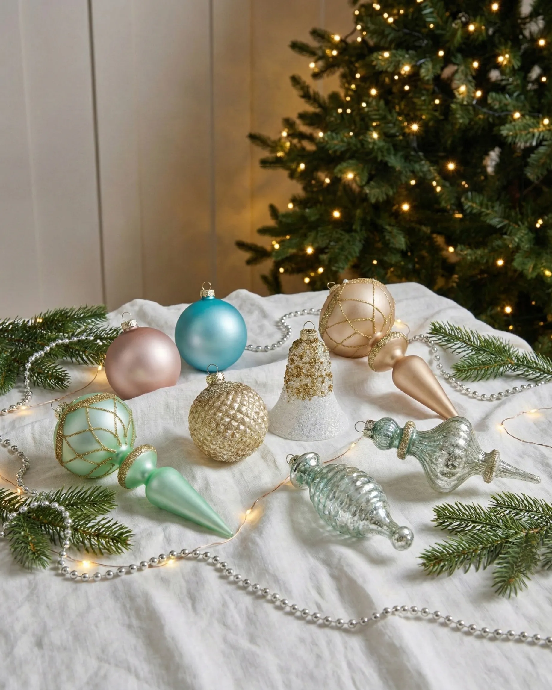 Set van 35 kerstballen FROSTING Glas Meerkleurig