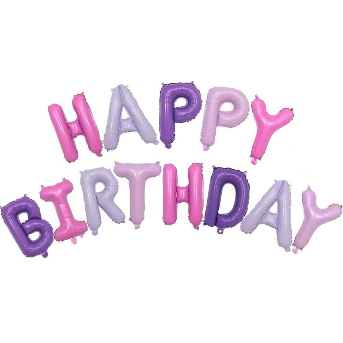 Ballonger Happy Birthday, 40cm, Lilla/Rosa
