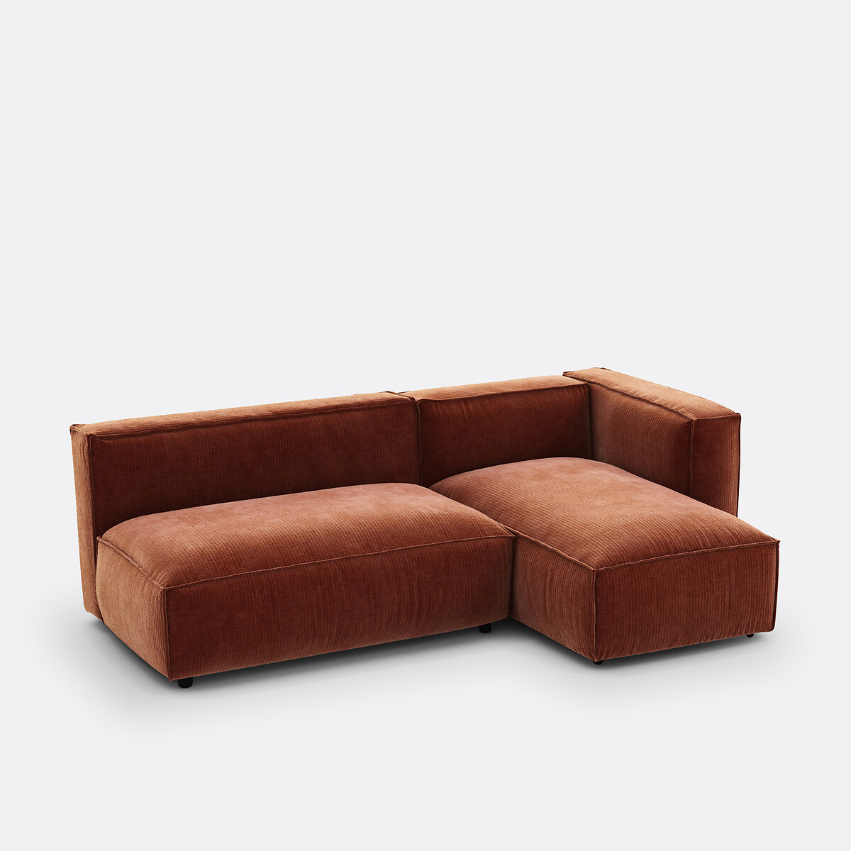 LA REDOUTE INTERIORS<br>Poltrona modular em veludo vintage canelado, Seven