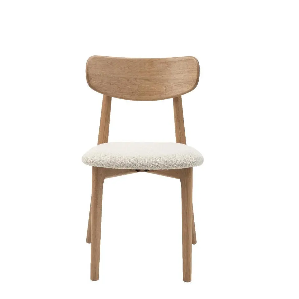 Nordic Home - Elim eetkamerstoel bouclé - naturel