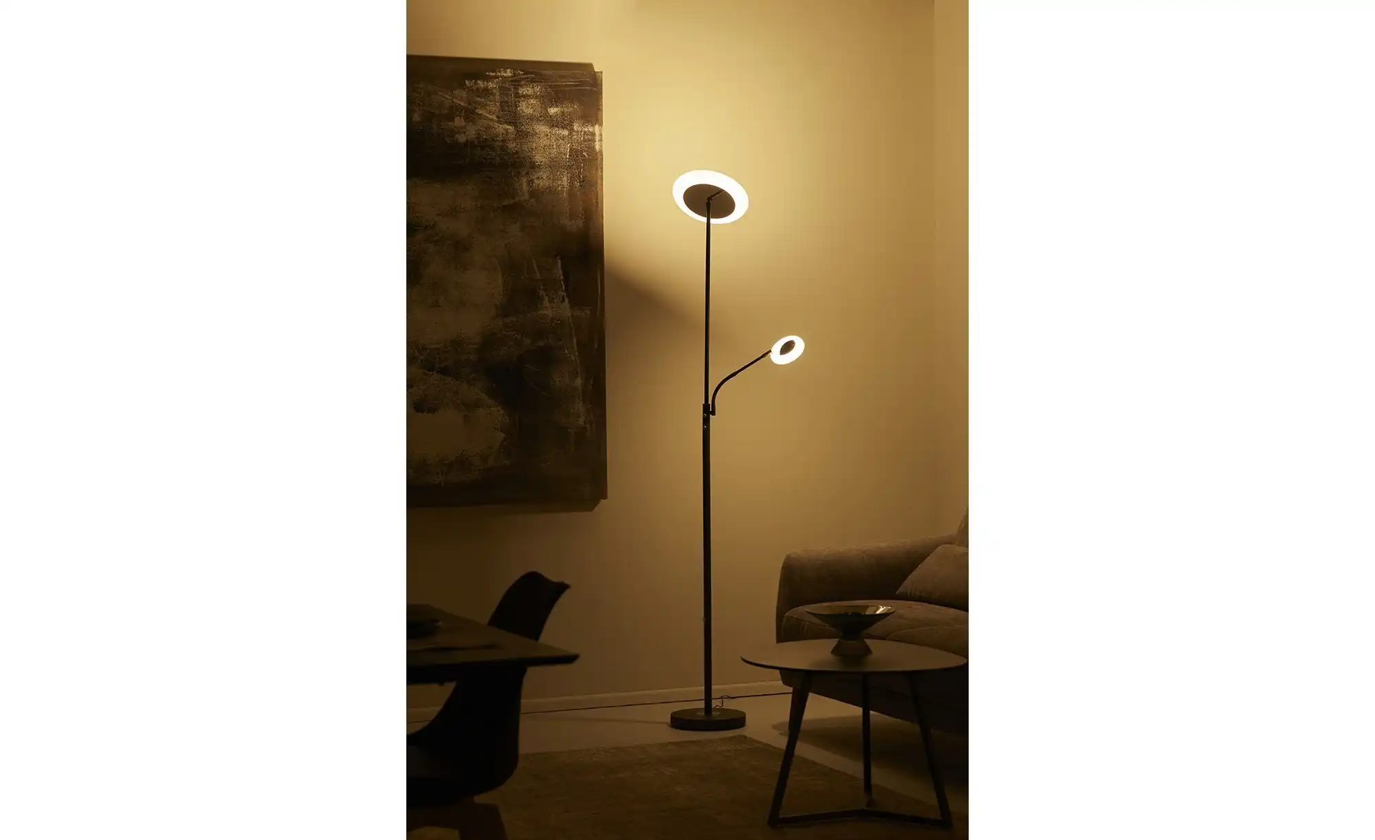 KHG LED-Deckenfluter, 2-flammig, dunkelgrau